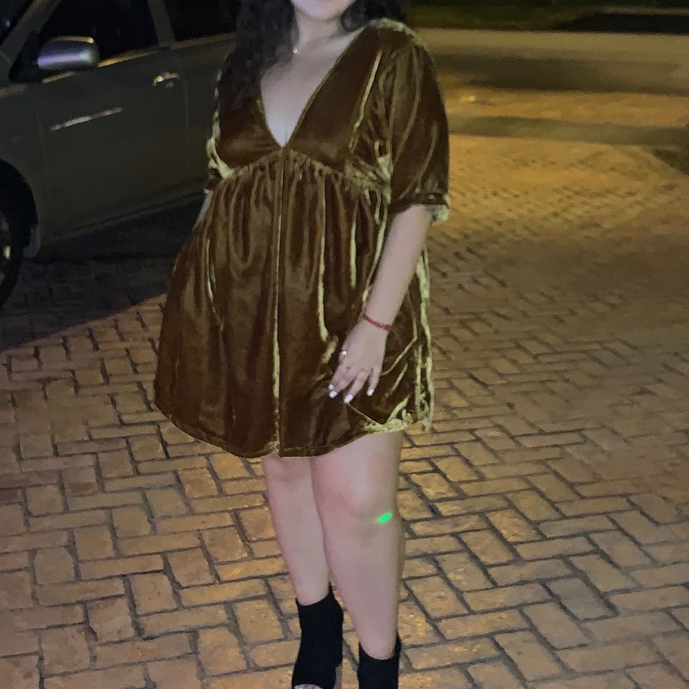 COPY - velvet free people dress with pockets
